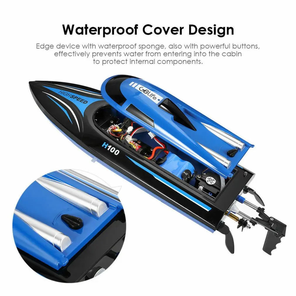 Remote Control Boat Speed Racing High Water Cooled RC Speedboat Toy Ship Model Educational Children's Toys | Игрушки и хобби