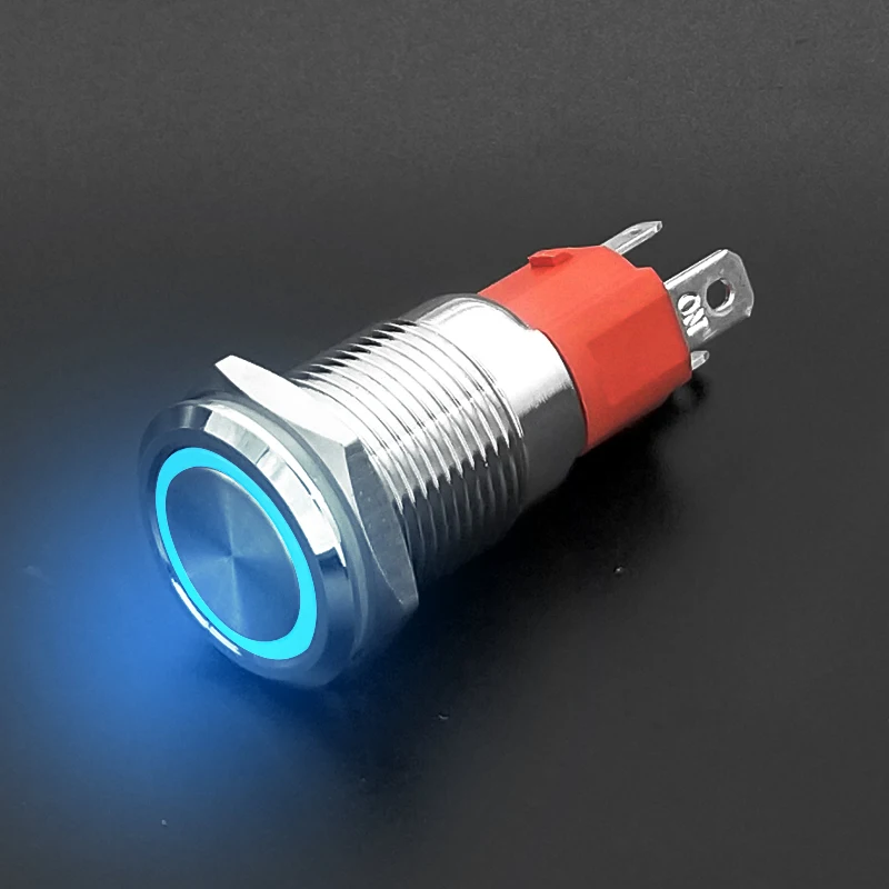 Водонепроницаемый металлический кнопочный переключатель латунный плоский и