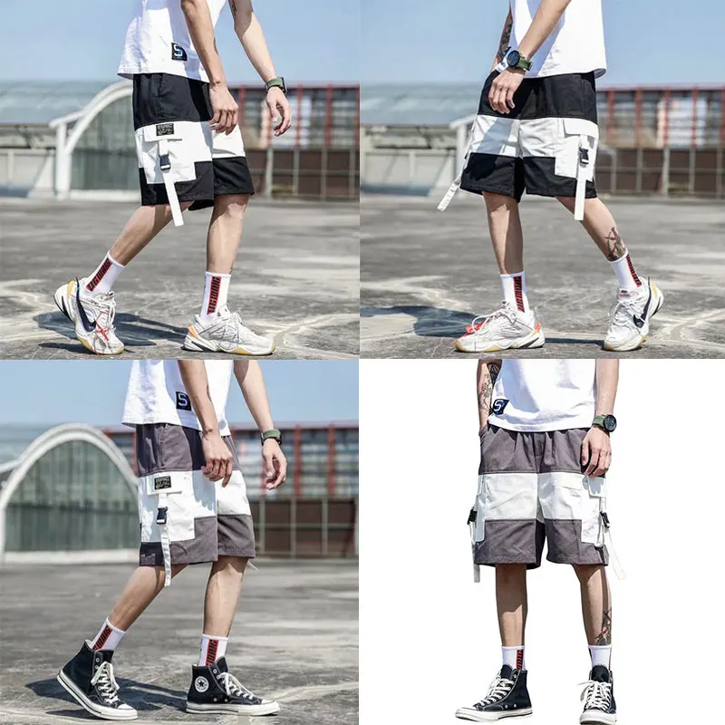 Новинка 2021 мужские шорты с несколькими карманами для улицы боковыми в стиле хип