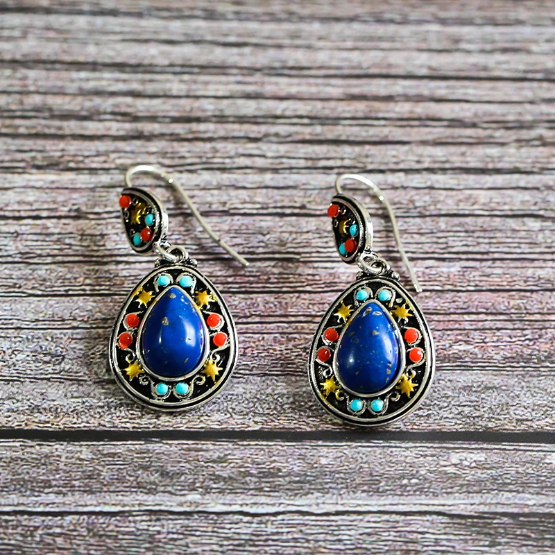 Модные Винтажные богемные этнические разноцветные Висячие серьги для женщин
