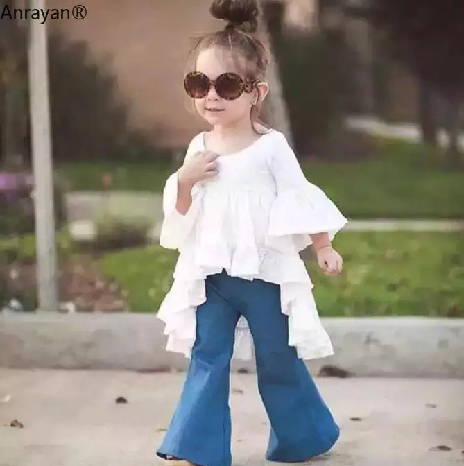 2020 новые детские леггинсы для девочек эластичные свободные расклешенные штаны