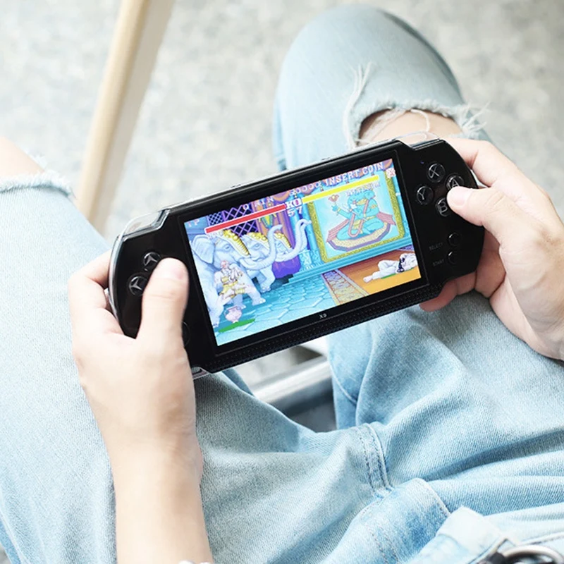 

X9 5.1 Inch Handheld Game Console 8GB Video Game Player Built-In 300 Games Handheld Retro Console for Kids Adults