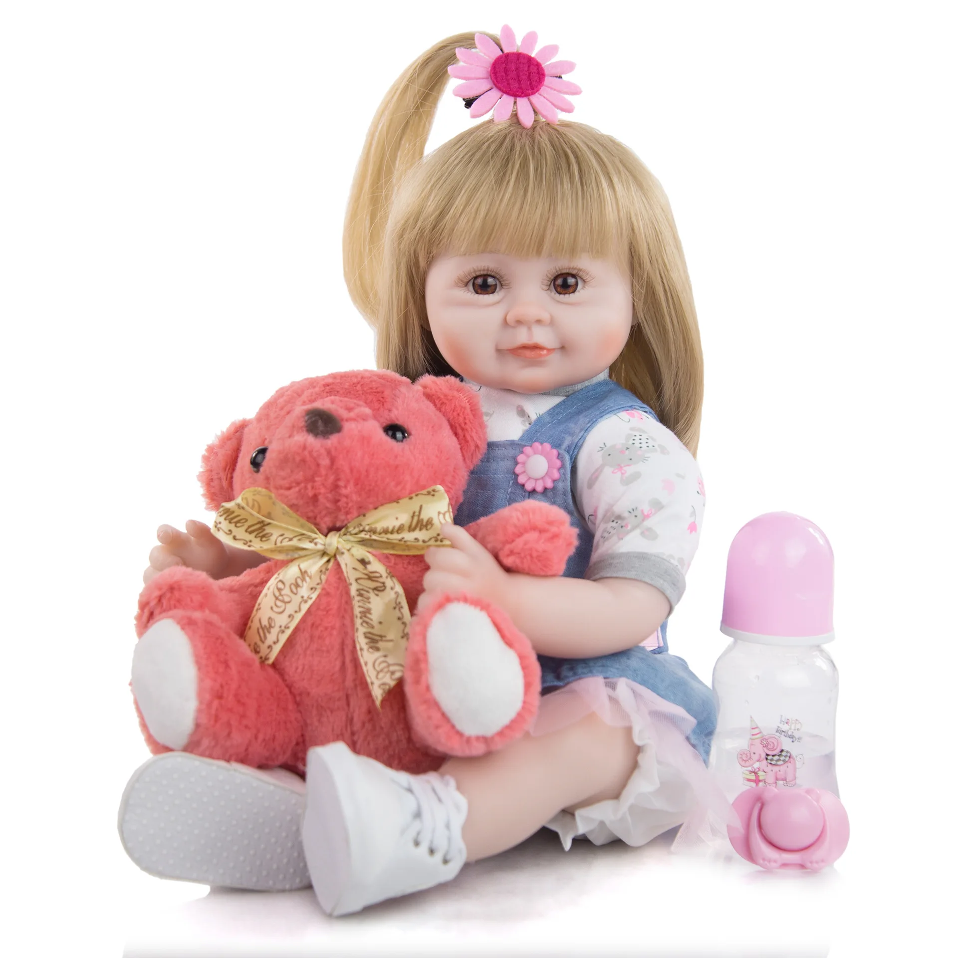 

Fashion kids gift toy 43cm silicone bebe reborn toddler baby dolls reborn baby for girls good Christmas surprise gifts lol doll