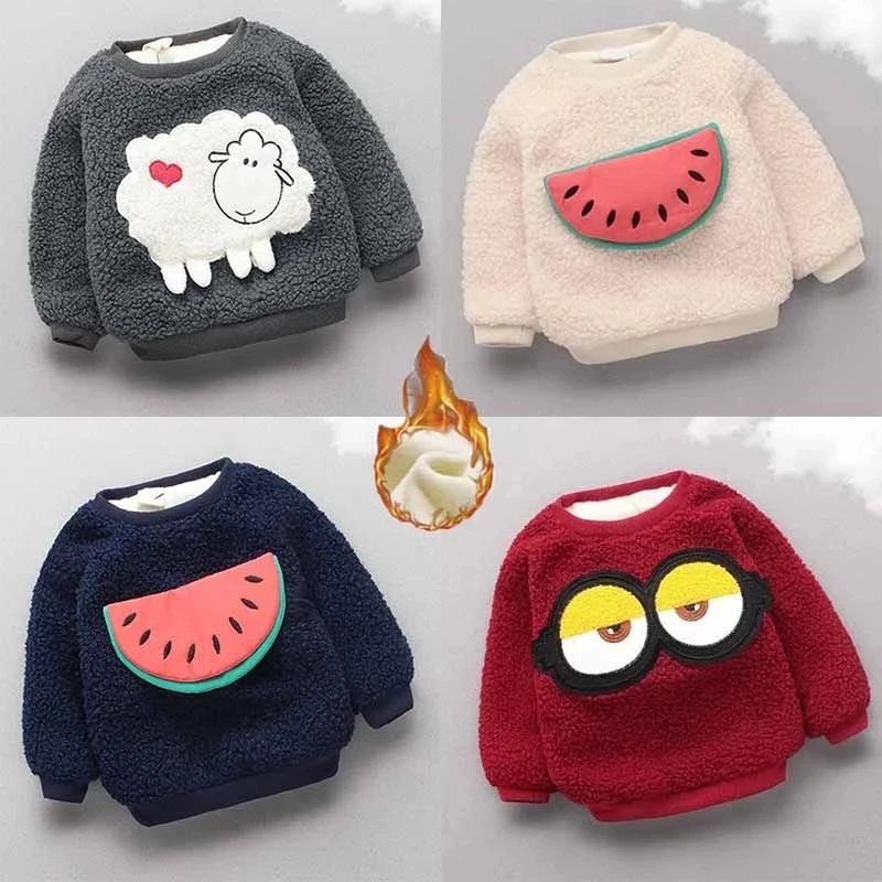 CUTEMOON Baby Sweaters Girl Boy Autumn Winter Warm Cartoon Fashion Thick Casual Velvet Costume Kids Christmas Clothes |