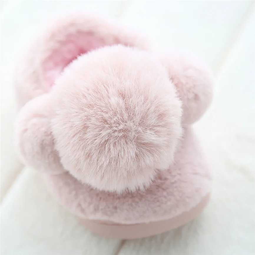 Мягкая Милая обувь для маленьких мальчиков и девочек бархатная хлопковая теплые