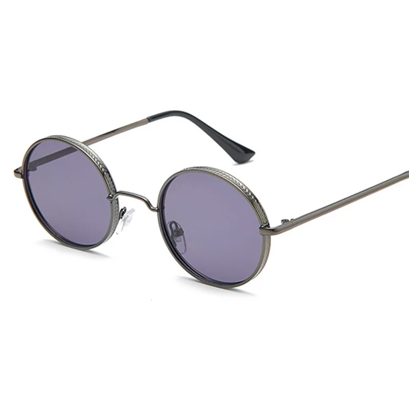 

New Trend Round Metal Sunglasses Retro Small Frame Wild Eyeglasses Street Shooting Men and Women Glasses