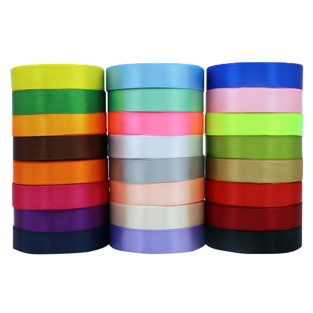 

Length 22m Colorful Polyester Ribbon Durable Sturdy Party Gift Ribbon Satin Streamers Fine Birthday Packing Box