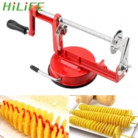 hilife twisted potato apple slicer manual stainless steel spiral french fry cutter vegetable spiralizer kitchen cooking tools