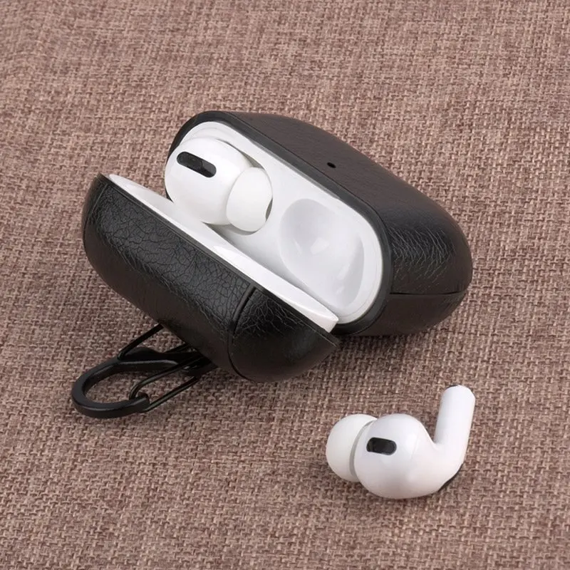 Ударопрочный чехол для Apple Airpods Pro 3 роскошный беспроводной из искусственной кожи