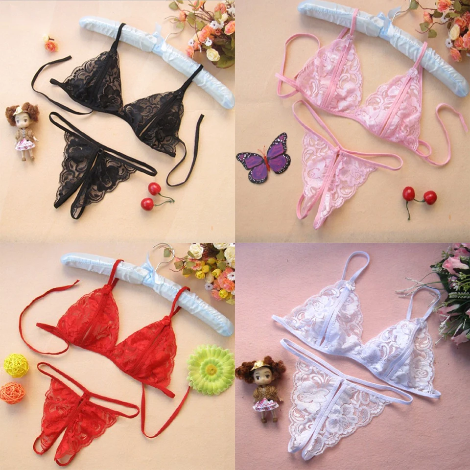 Сексуальное нижнее белье Babydoll сексуальные трусики с тремя точками ажурное