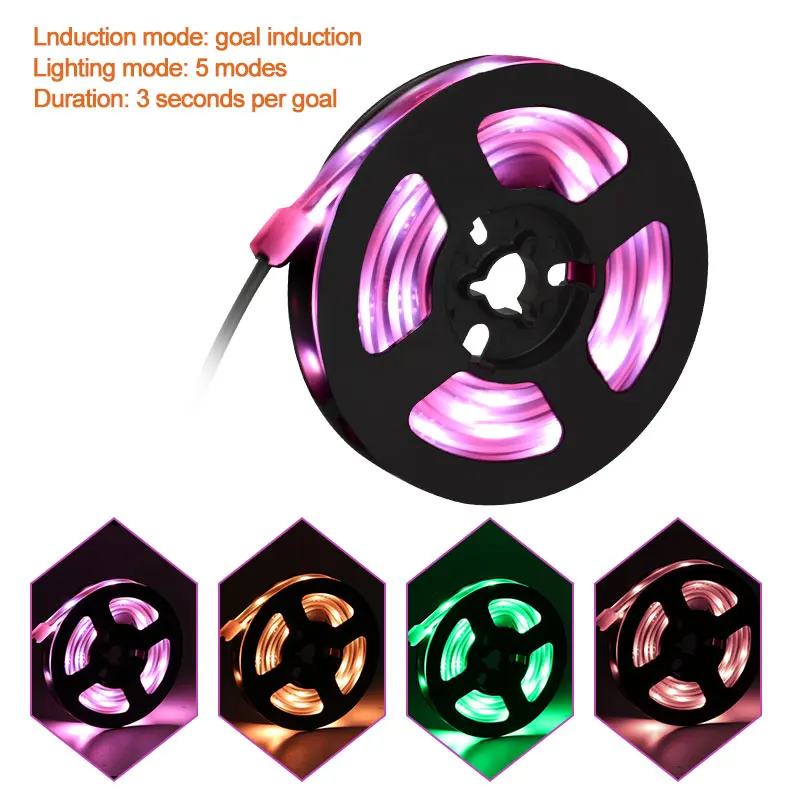 Battery Powered LED Basketball Hoop Lights Waterproof Sensor Activated LED Strip Light For Basketball Rims