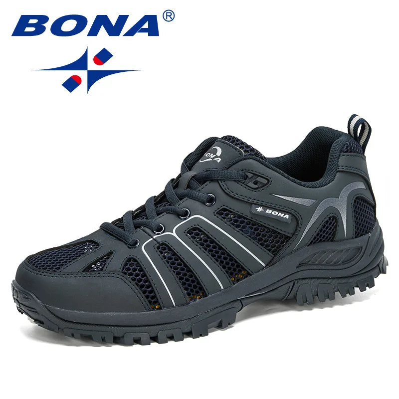 BONA Мужские кроссовки Mesh Running Shoes Trendy Sneaker Non-Slip Wear-Resistant Walking Man Sport Comfortable Outdoor Jogging Sports on.