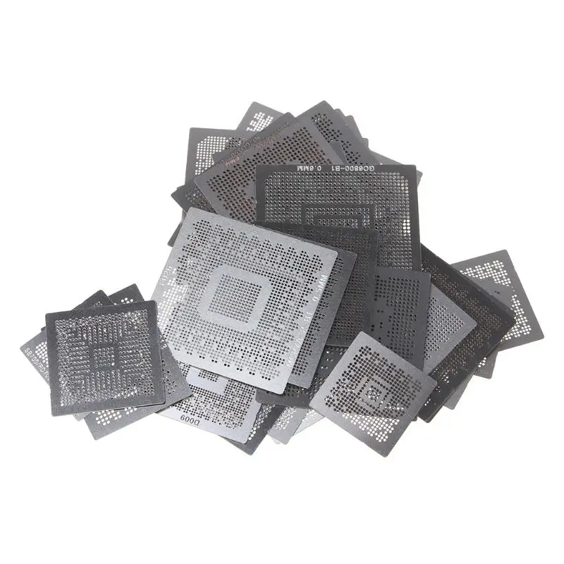 

36Pcs/set Direct Heat Graphics Card Stencils Steel BGA Reballing Stencil for IN-TEL/for NVIDIA/for ATI Video Chips
