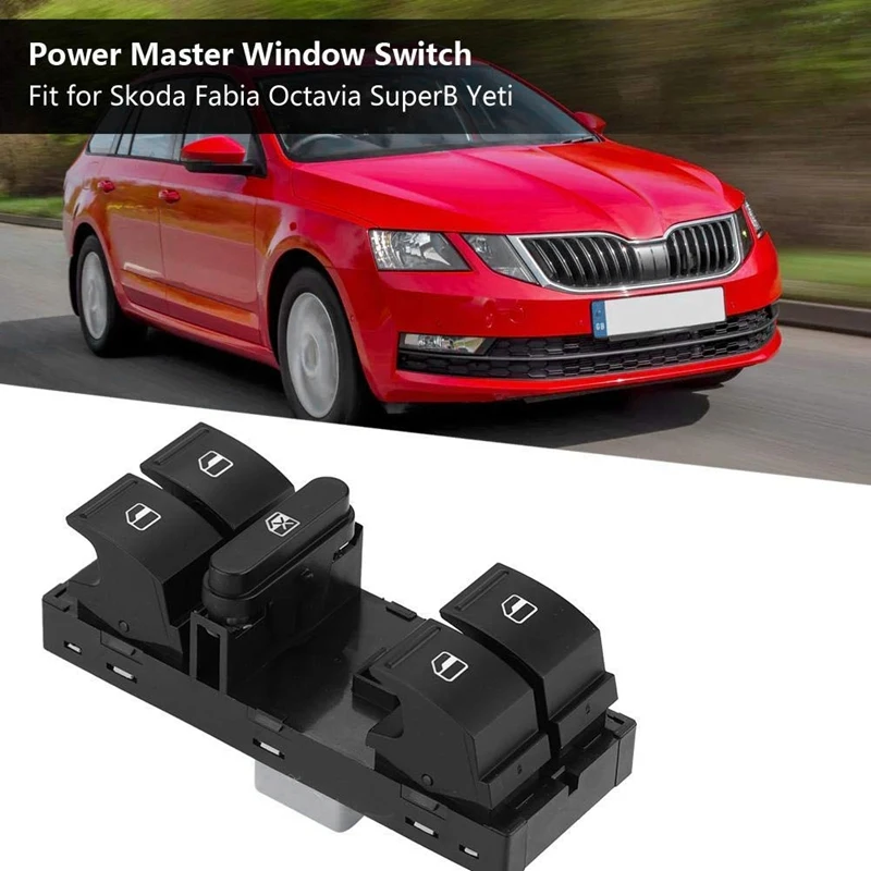 Передний левый Стекло подъемник Мощность переключатель окна 1Z0959858B для Skoda