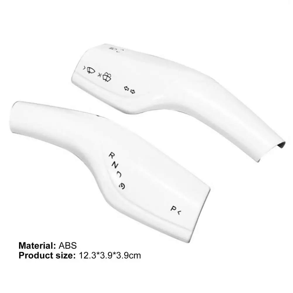 

2Pcs Column Shift Cover Double-sided Tape Scratch-resistant White Modification Wiper Rod Trim Patch for Tesla Model3/Y