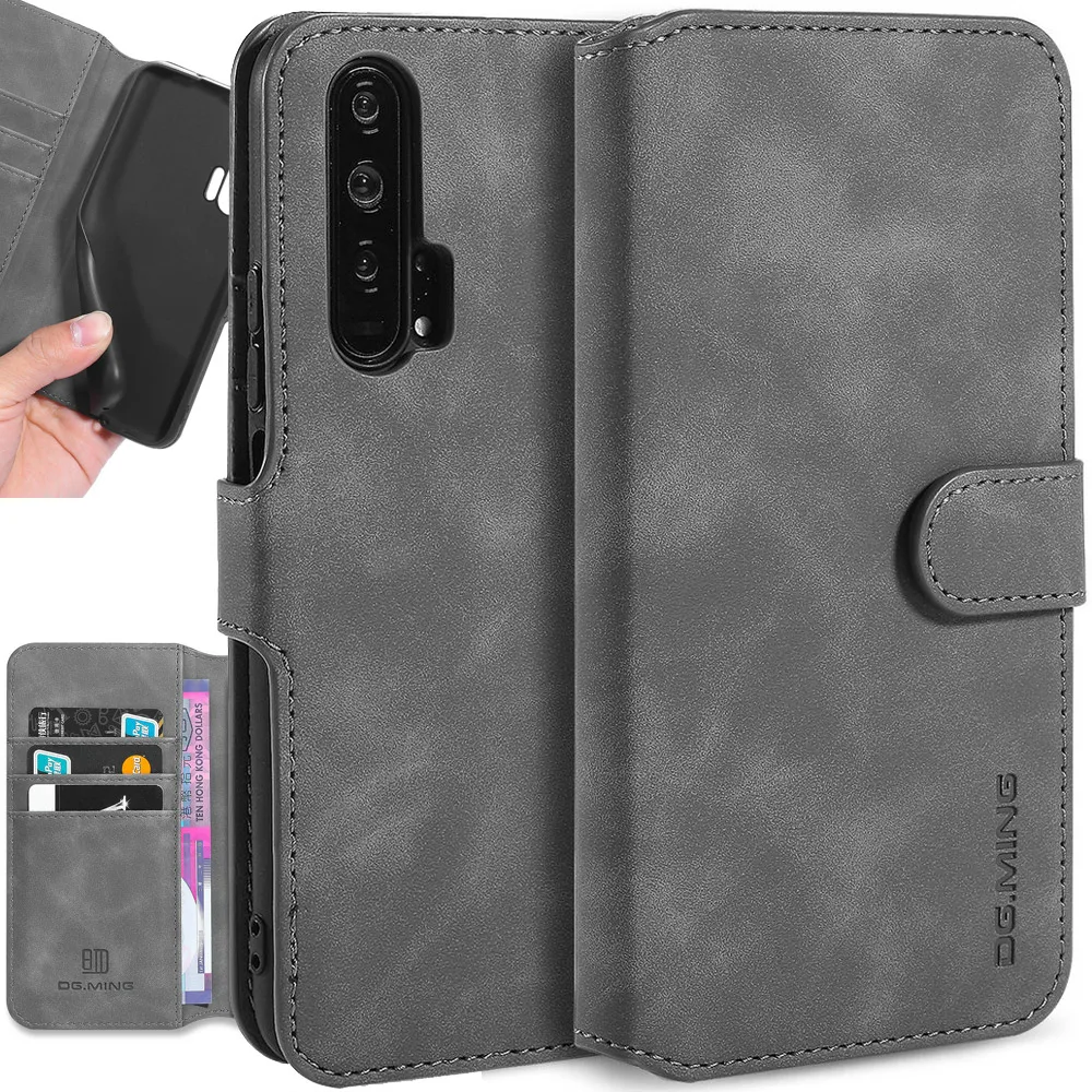 Матовый кожаный чехол книжка с бумажником для Huawei Honor 20 Pro Retro Coque Book|Бамперы| |