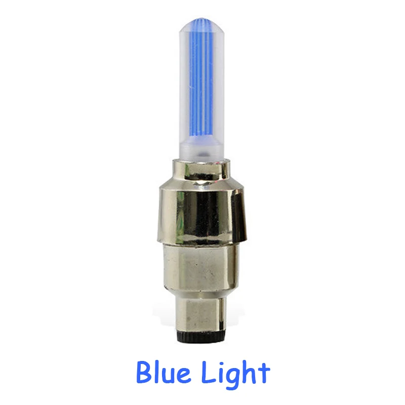 A - Blue Light Светильник для велосипедного клапана со спицами на колесиках светодиодный светильник с батареями для шин колпачки для велосипедного фонаря аксессуары для горного велосипеда - Цвет: A - Blue Light