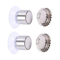 2pcs wall mounted storage glass mirror magnetic soap holder suction cup durable stainless steel suction cup soap hanger