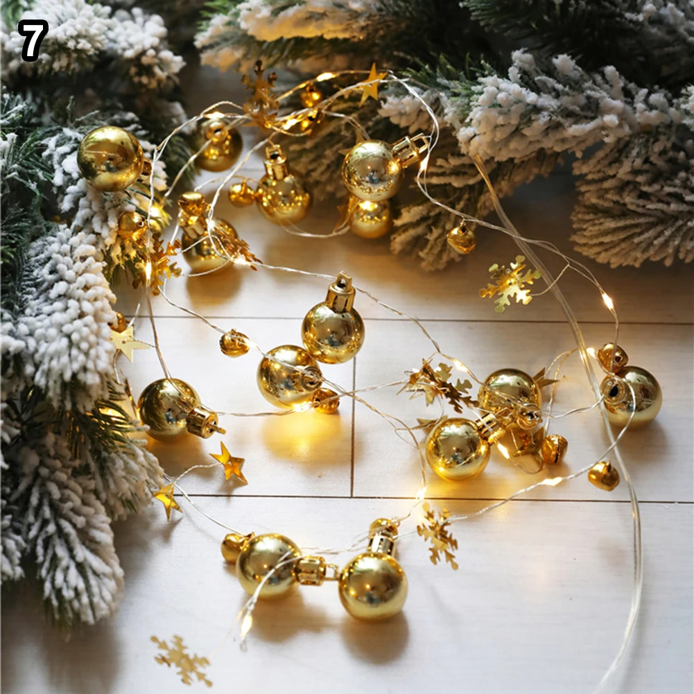

2m 20 LED Copper Wire Bell String Light Christmas Lamp Outdoor Bedroom Decor