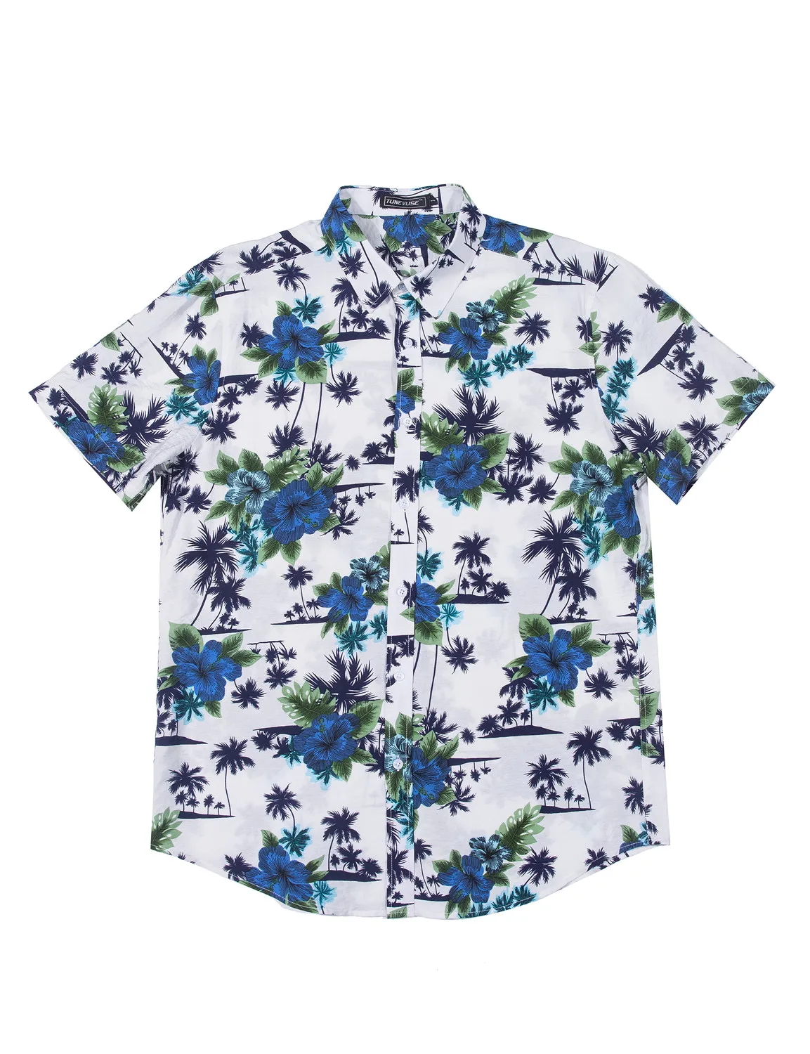 Мужские Гавайские рубашки из 100% хлопка мужские повседневные пляжные с принтом