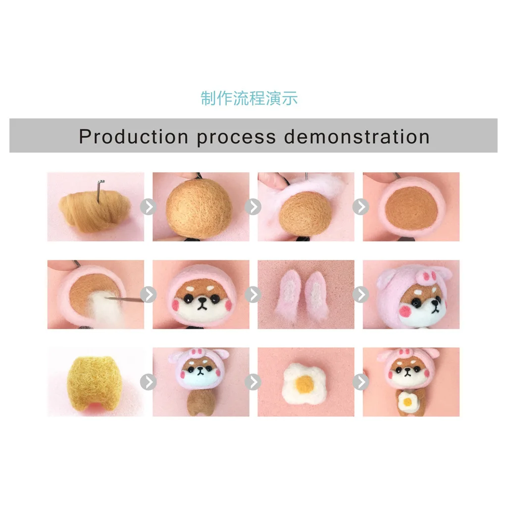 1 комплект милый кот игрушка ручной работы кукла шерсть войлок кошечка не готовая