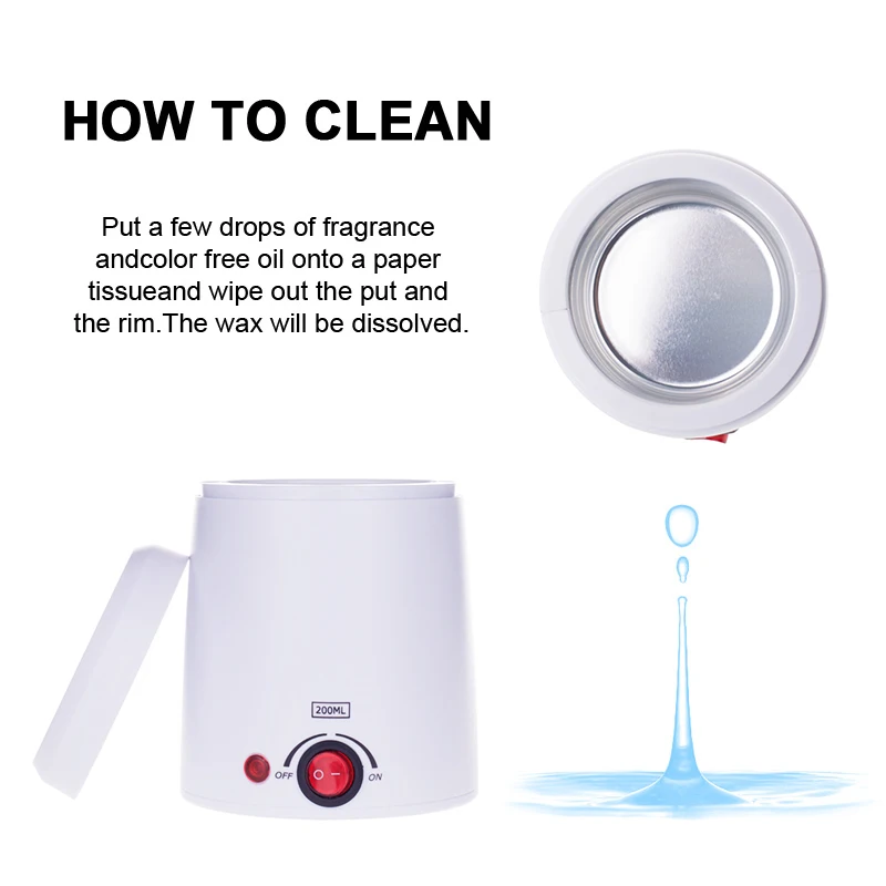 Воск нагреватель эпилятор депиляция воск теплее Melter 200CC Воском Набор Calentador de cera