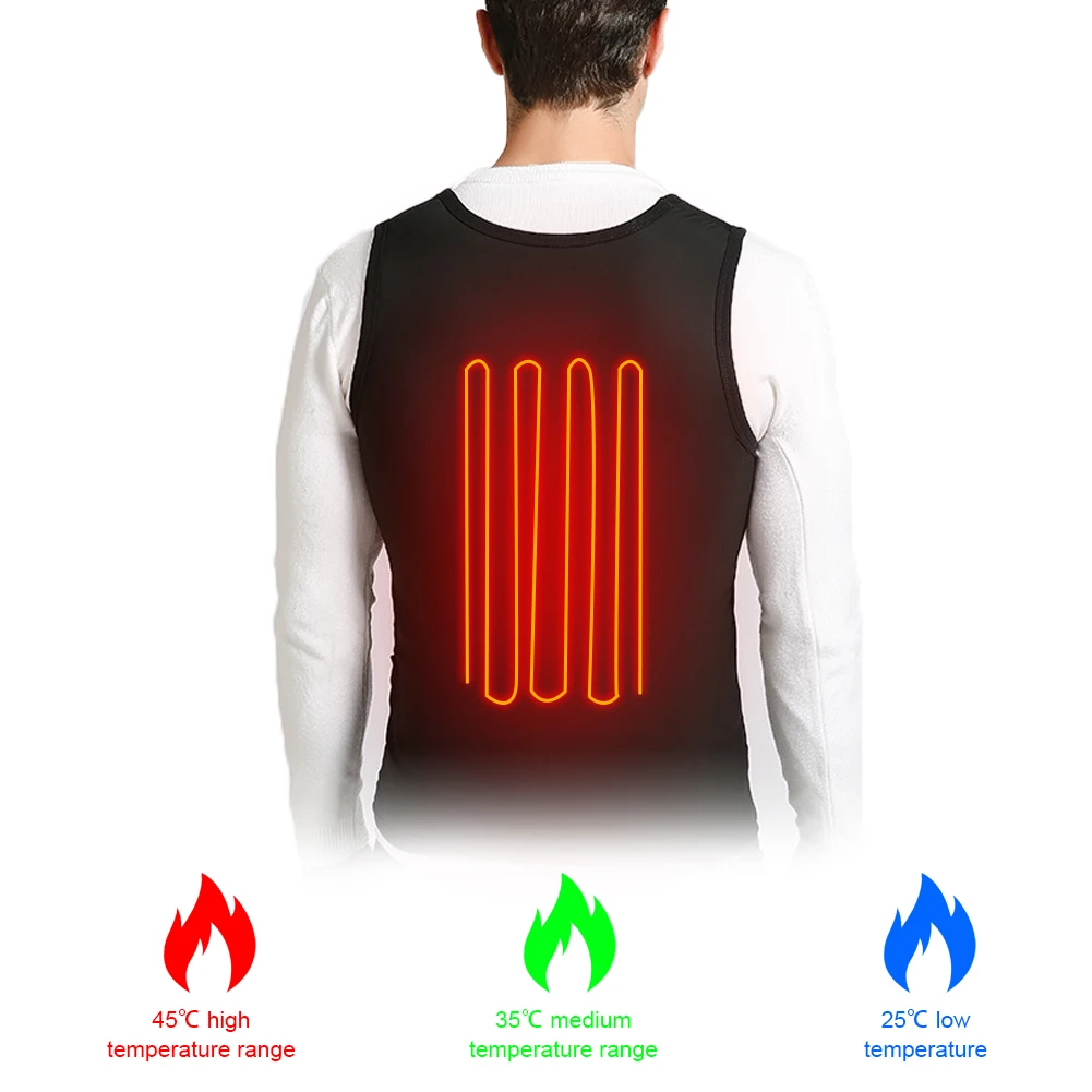 

Smart electric heating vest men and women the same electric heating vest winter fleece soft thermal vest thermal underwear