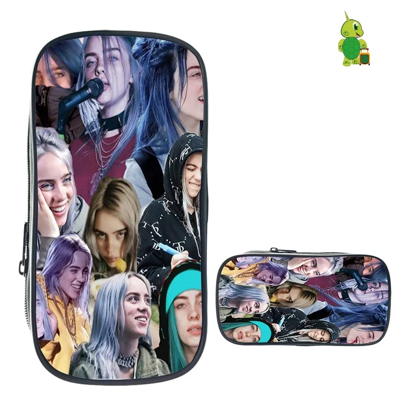 24 Billie Eilish пеналы для девочек-подростков, косметички, школьные принадлежности, канцелярские принадлежности, сумка для хранения, Billie Eilish, хип-хоп, косметичка - Цвет: 24