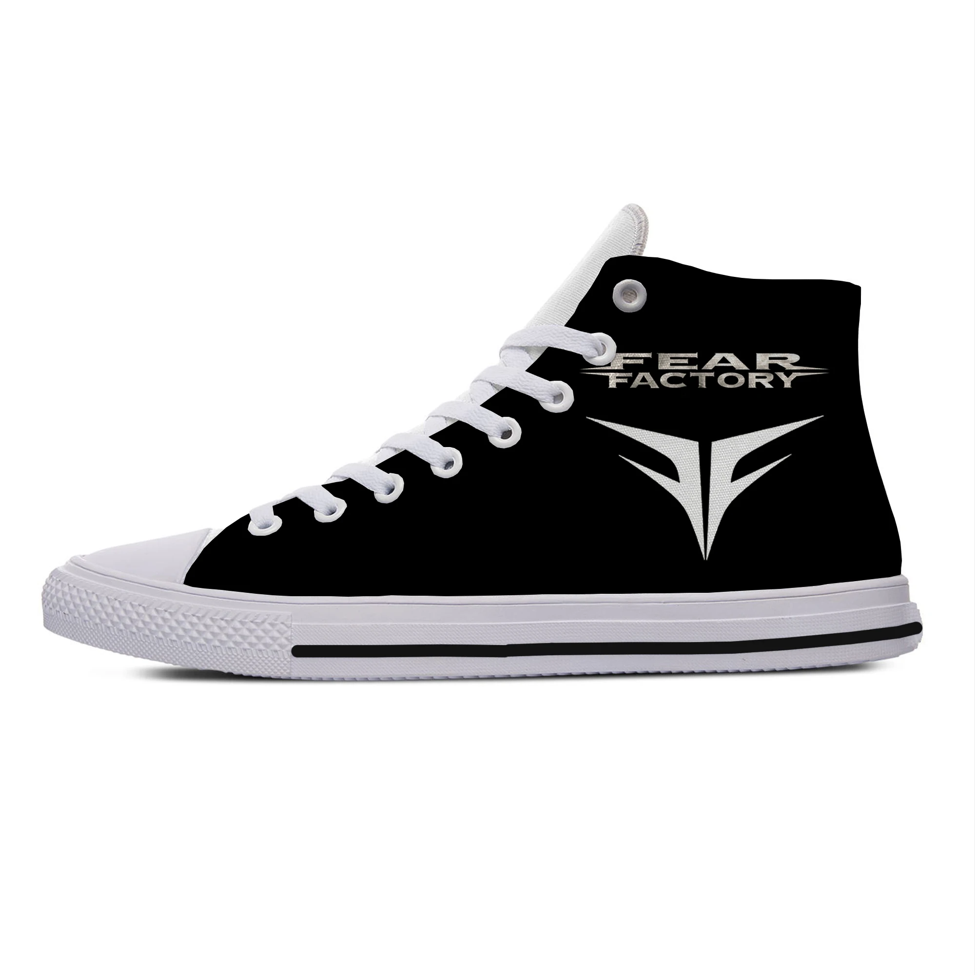 

Fear Factory Heavy Metal Band Icon Mens Womens Designer Leisure Sneakers Men Casual Canvas Shoes