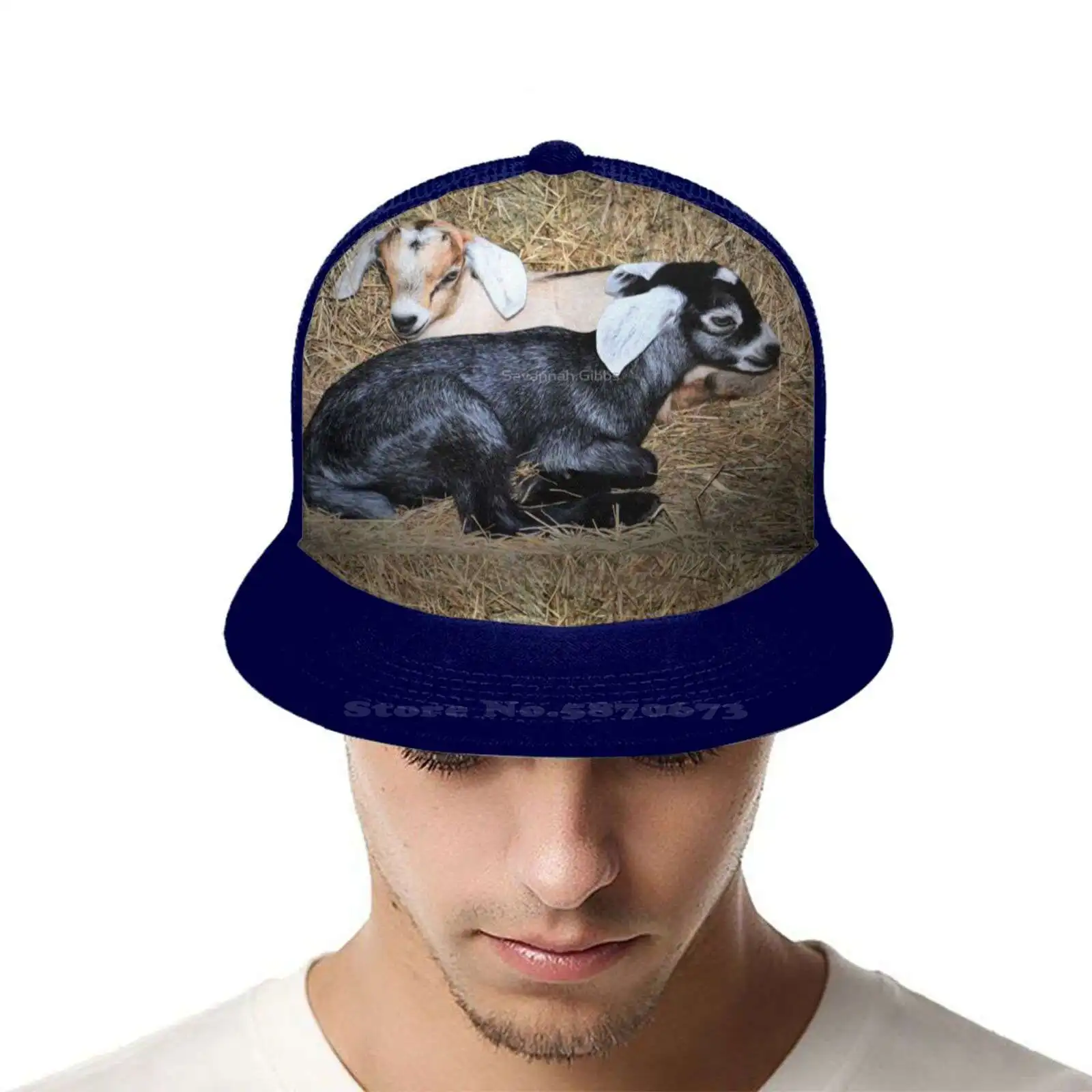 Детские козы Рыбалка тракер Спорт изогнутая сетчатая шляпа животные ферма