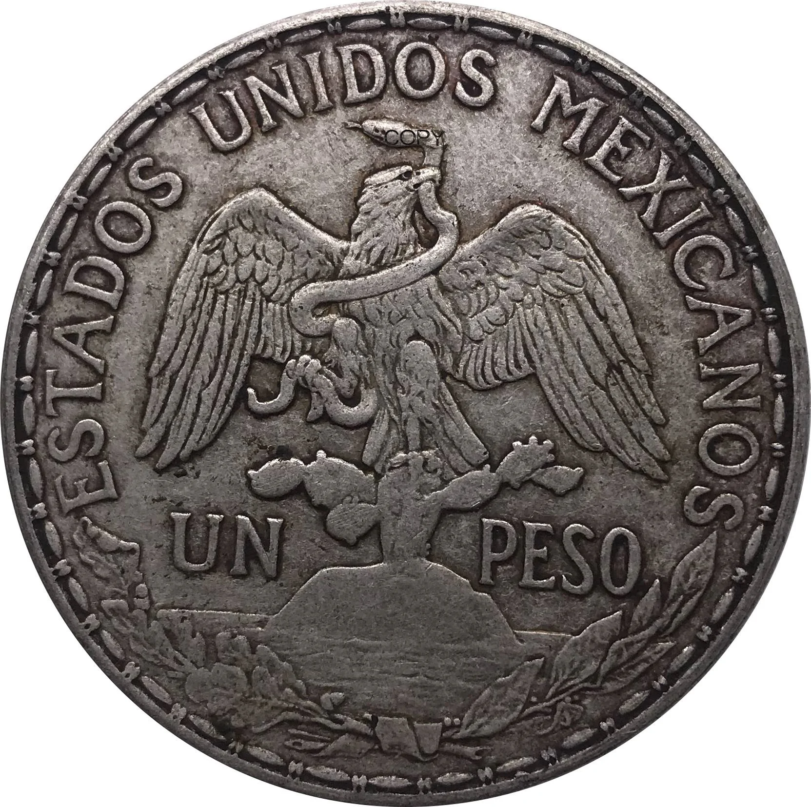 Мексиканский медь с серебряным покрытием 1 песо 1913 сувенир старый подарок