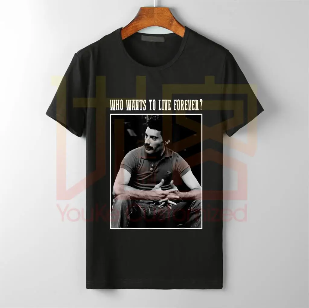 Фредди Меркури Queen рок группы Графический рубашки для мальчиков футболка Черная