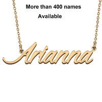 cursive initial letters name necklace for arianna birthday party christmas new year graduation wedding valentine day gift