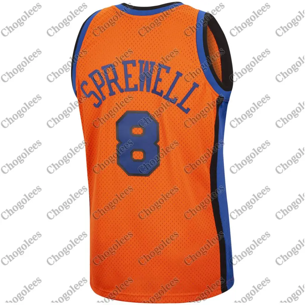 

Men Basketball Jersey Latrell Sprewell New York Mitchell & Ness 1998-99 Hardwood Classics Reload Swingman Jersey Orange