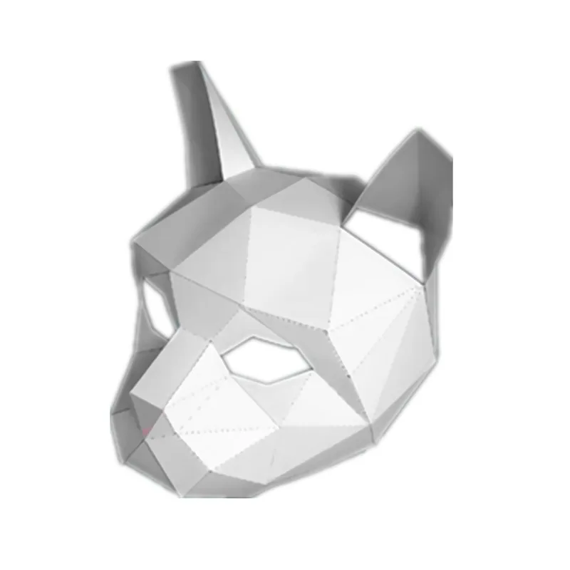 Животного 3d DIY Маска Костюм для участия в рождественском представлении для взрослых и детей картона дышащая Хэллоуин вечерние смешные маски