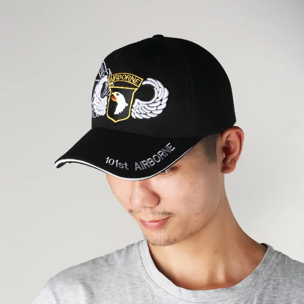 Черная бейсбольная кепка s американская армейская 101 я воздушно десантная шляпа
