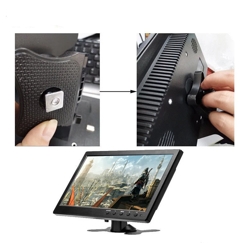 Новинка 10,1 дюймов ips 1920*1200 HD монитор портативный дисплей VGA HDMI USB BNC интерфейс для ПК игровой PS3/PS4 с bulid-динамиком