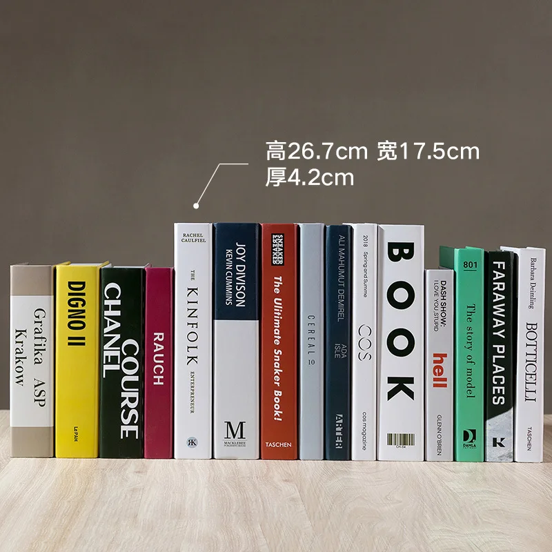 

Fake Book Ornaments Simple Modern English Decoration Props Book Model Coffee Shop Hotel Study Soft-fitting Props Book Model