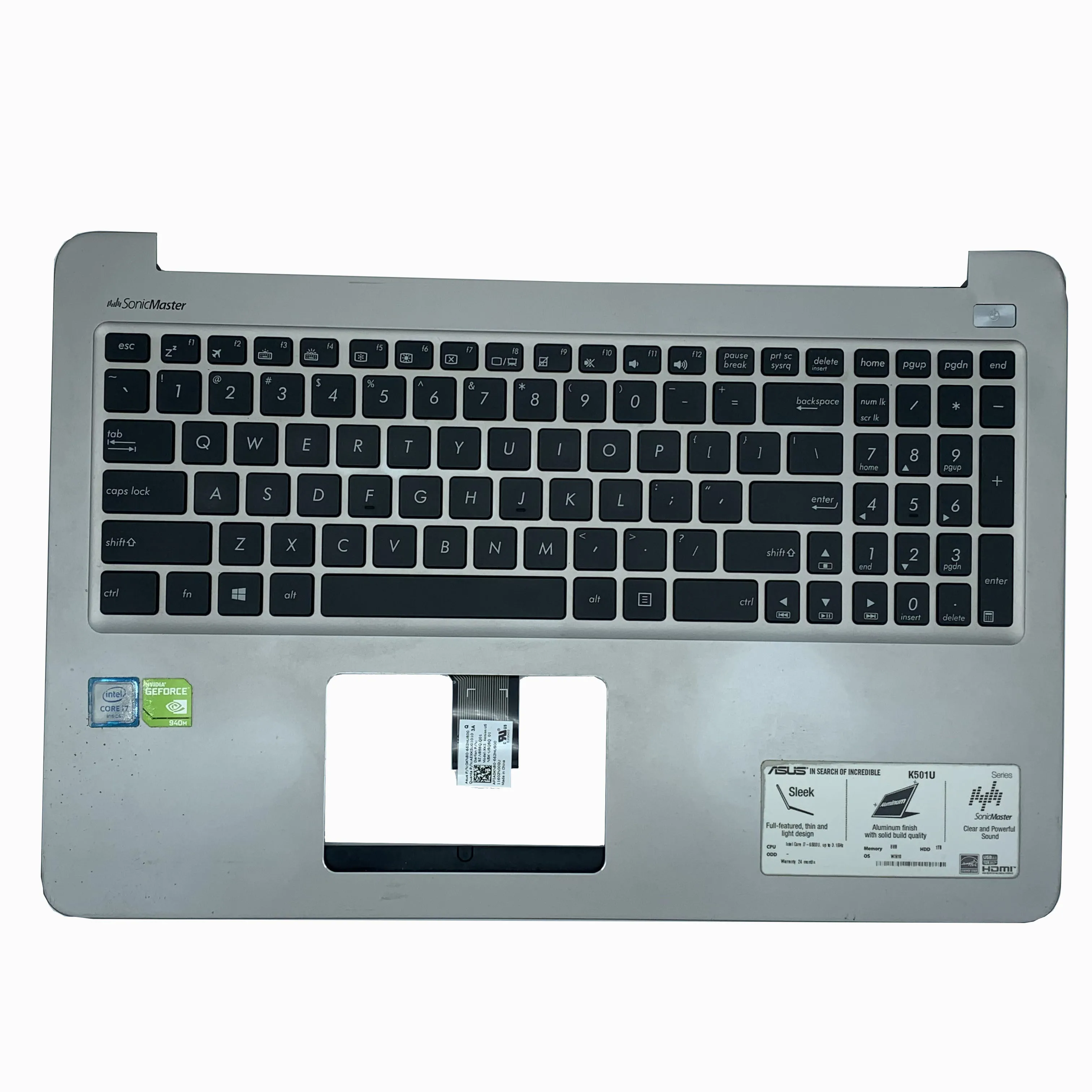 Клавиатура для ноутбука Asus K501 UW K501UB K501UX K501LB K501U US клавиатуры C покрытие Упор рук