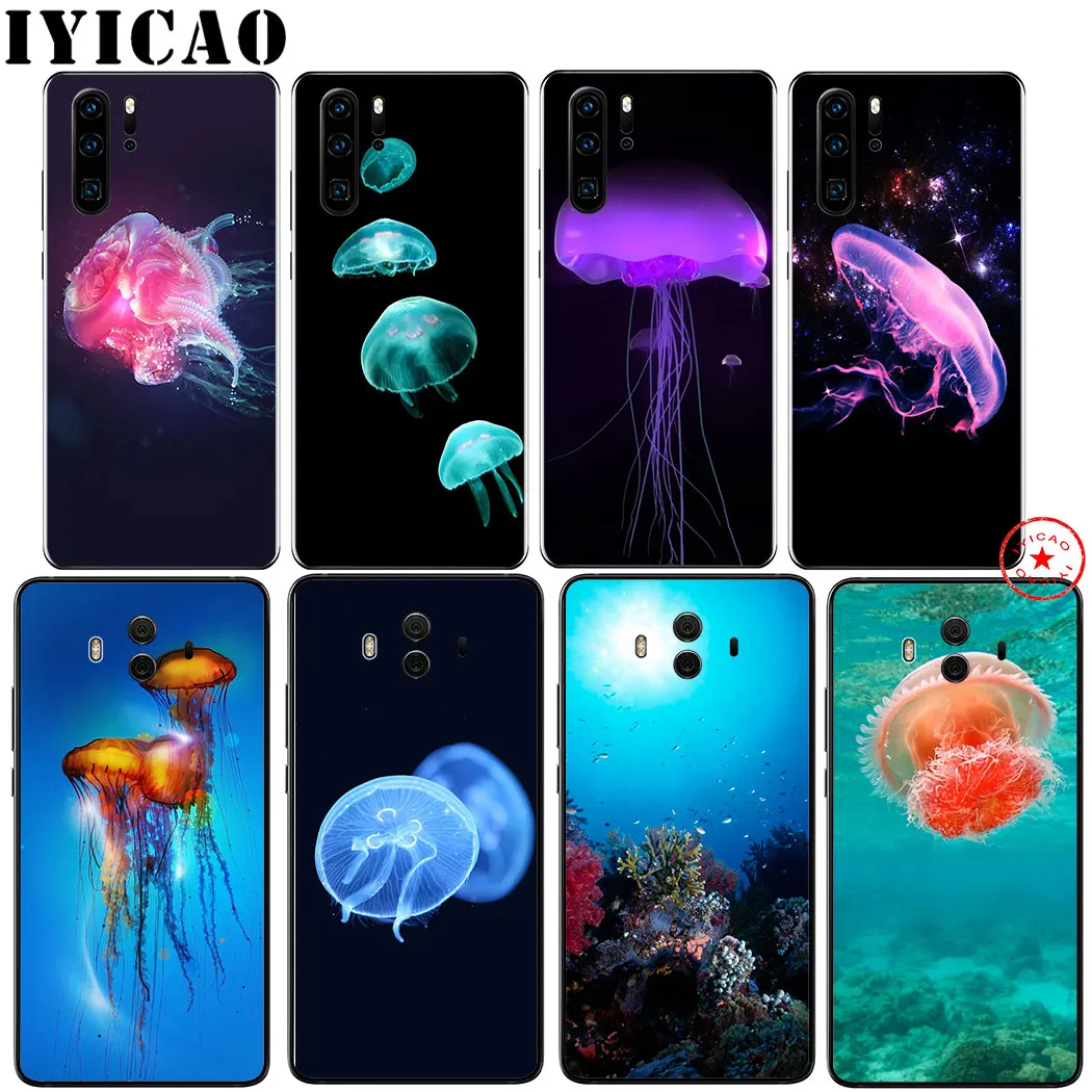 IYICAO довольно медузы мягкий чехол для huawei Коврики 30 20 10 Lite рro Y9 Y7 Y6 Prime 2018 2019 Nova 3i 2i 5i