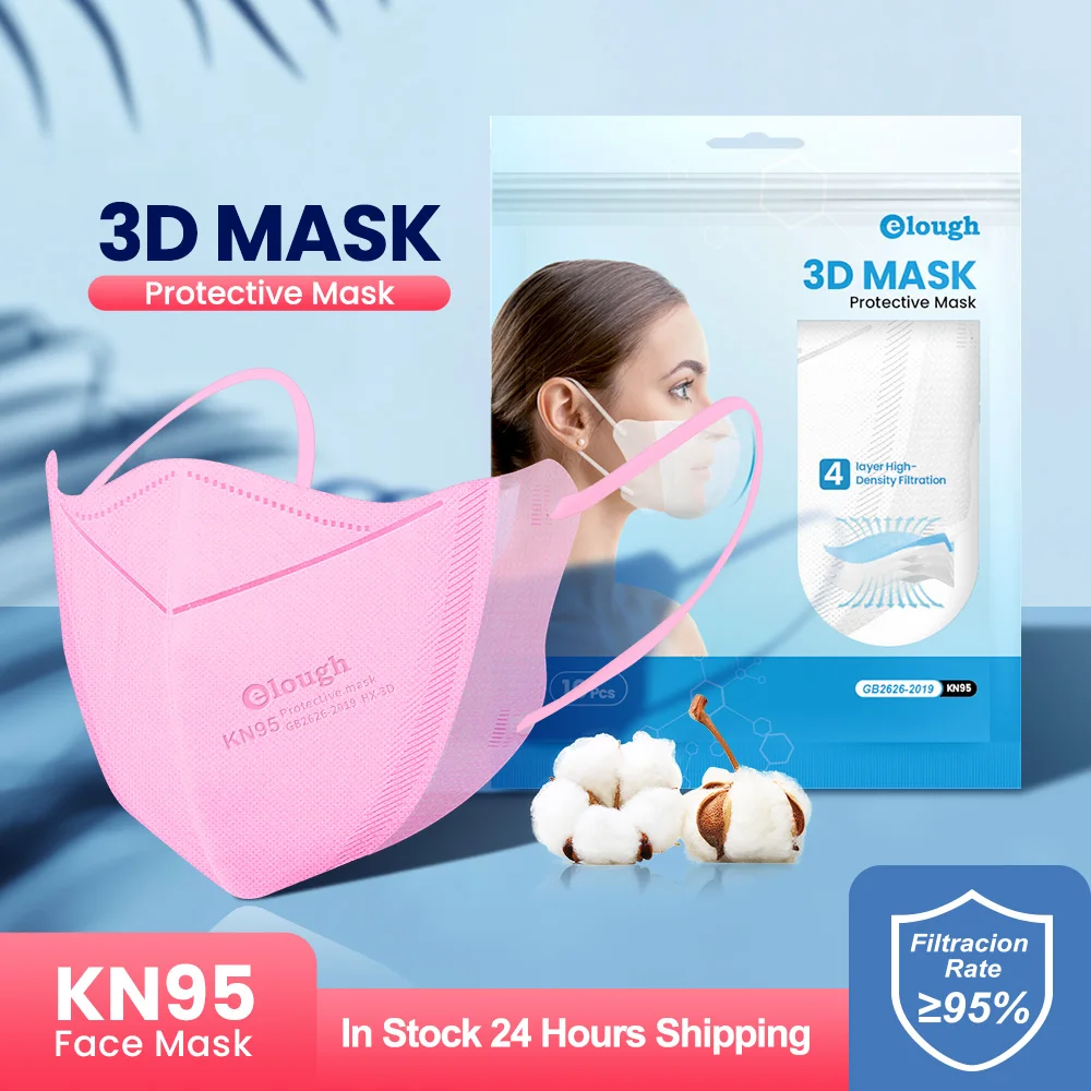 Elough 3D многоразовая маска для лица цветные маски fpp2 homologada 4 слоя KN95 тушь ресниц ffpp2