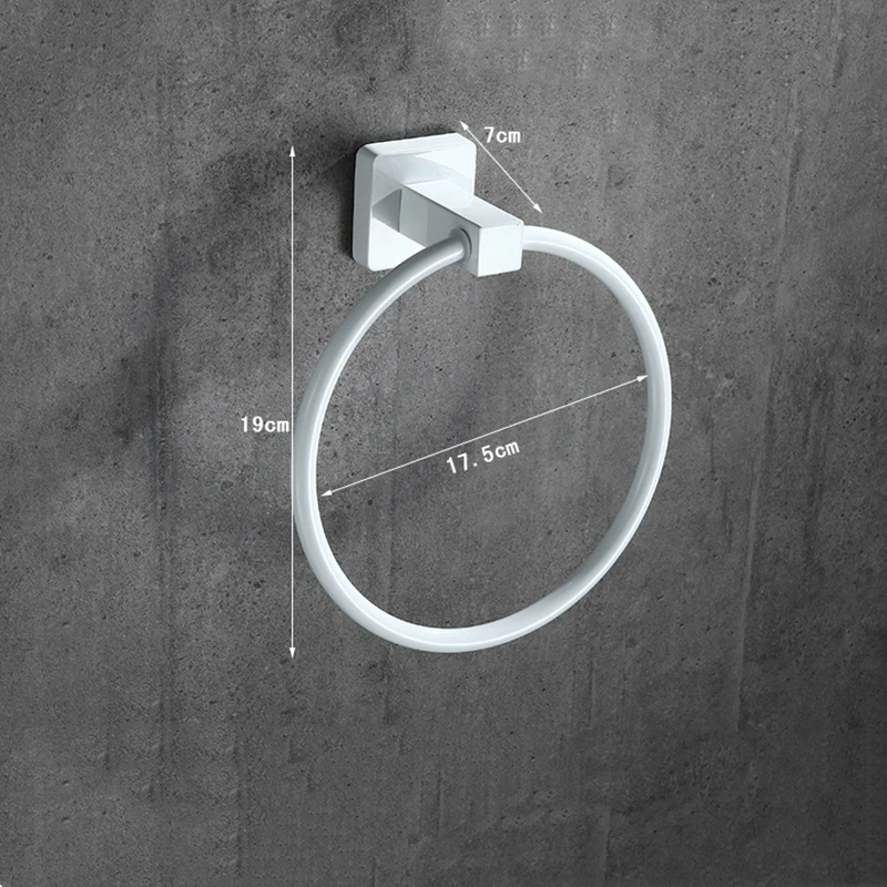 Белое кольцо для полотенец круглой формы настенный держатель вешалка аксессуары