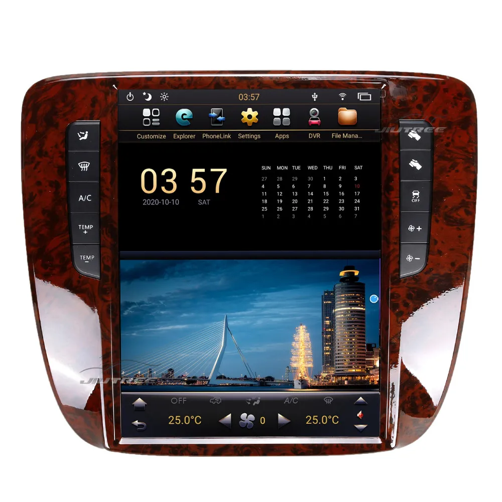 Автомагнитола 2 Din в стиле Tesla для GMC Yukon Chevrolet Tahoe silverado 2007 2013 автомобильный стерео