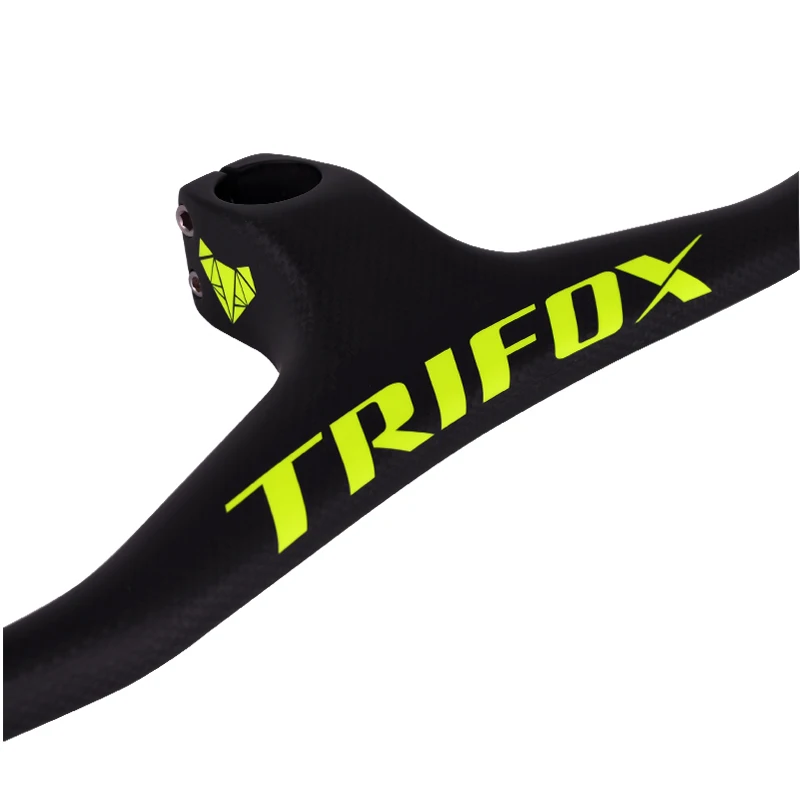 Руль велосипедный TRIFOX MTB 17/2 градусов цельная форма со стержнем 3K черный матовый 600