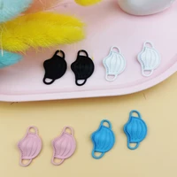 10pcs jewelry diy accessories spray painted masks alloy enamel charms conector earrings bracelet making pendants 1423mm