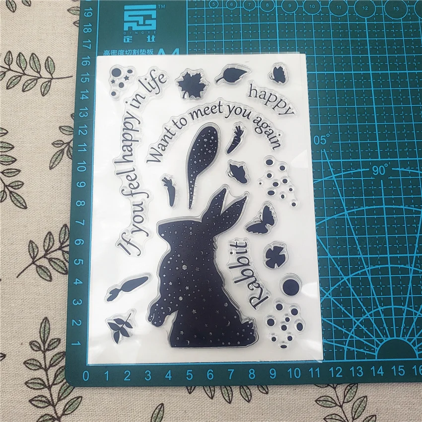 Hot selling Silhouette rabbi alphabet transparent clear stamp / silicone seal roller DIY scrapbook album card production | Дом и сад