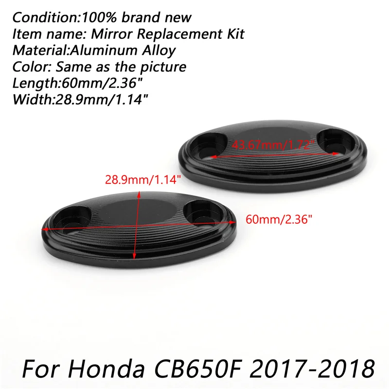 Artudatech для Honda 2017 2018 CB650F CB 650F аксессуары мотоциклов зеркальный блок базовые