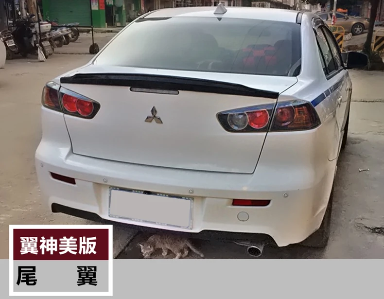 Для Mitsubishi lancer спойлер 2010-2015 высокого качества ABS Материал заднее крыло автомобиля