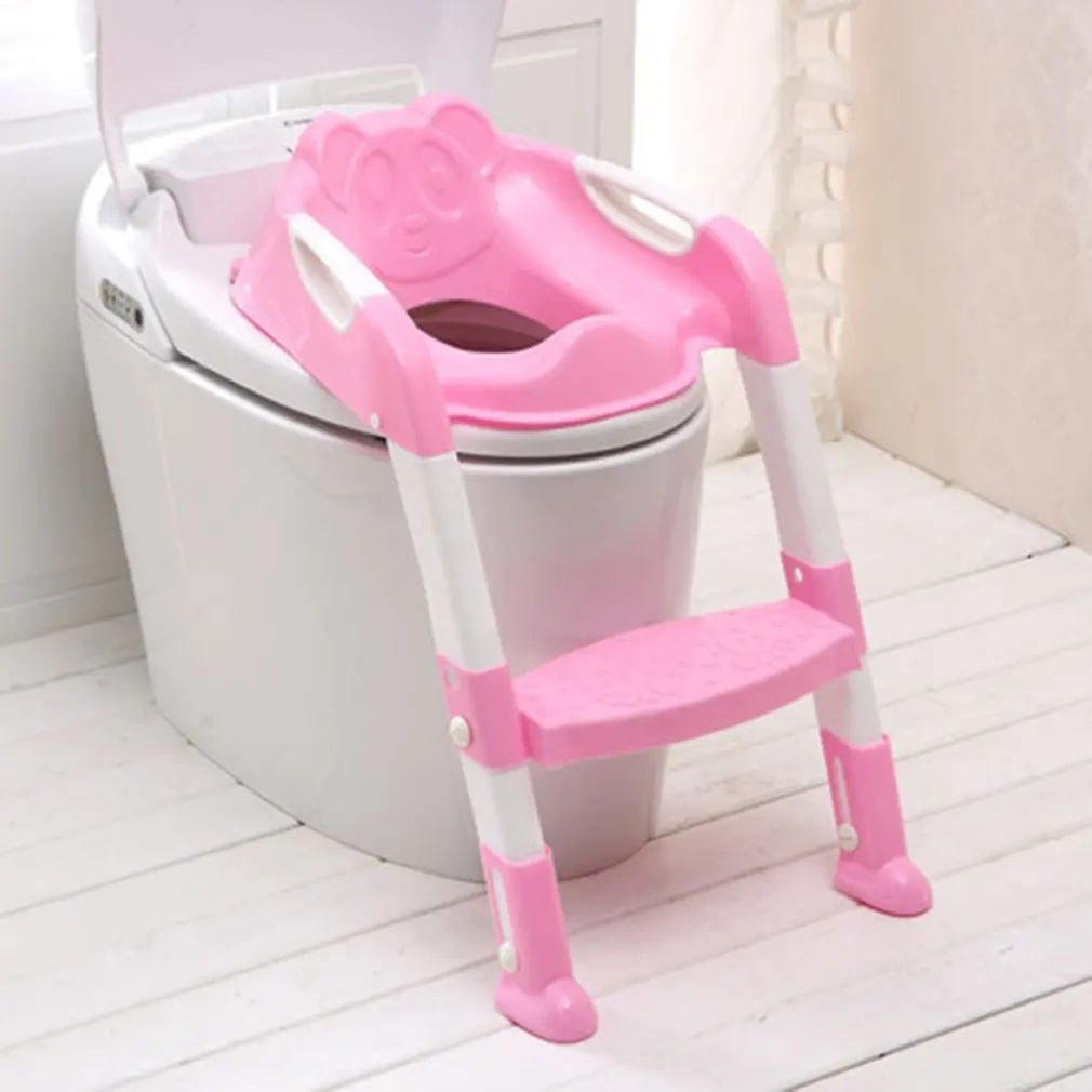 Foldable Children Potty Seat With Ladder Cover PP Toilet Adjustable Chair Pee Training Urinal Seating Potties for Boys Girls | Мать и
