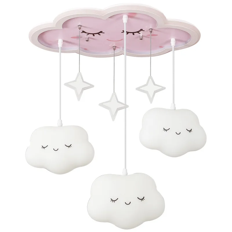 Светодиодная люстра в виде облака для детской комнаты современная простая